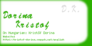 dorina kristof business card